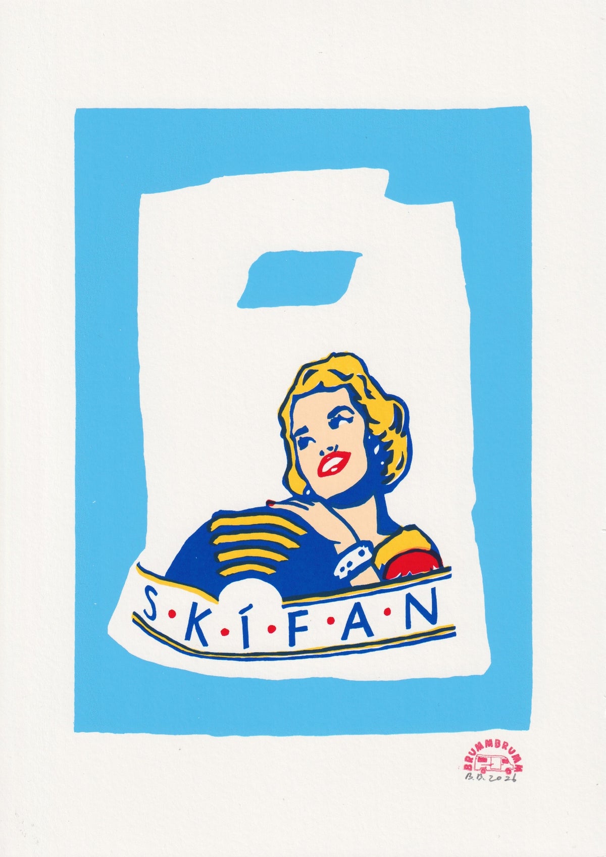 SKÍFAN – A4 screen print, 5 colours